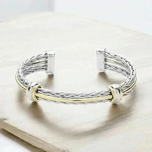 Two Tone Cuff Bracelet